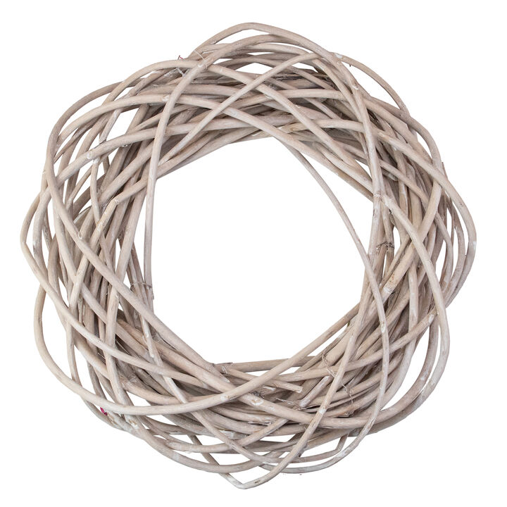 Natural Weeping Willow Spring Twig Wreath  15-Inch  Unlit