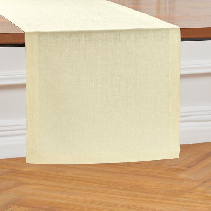 Solino Home 100% Pure Linen Table Runner - Diana