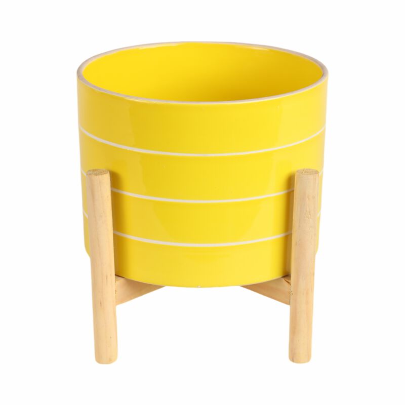 8" Striped Planter image number 3