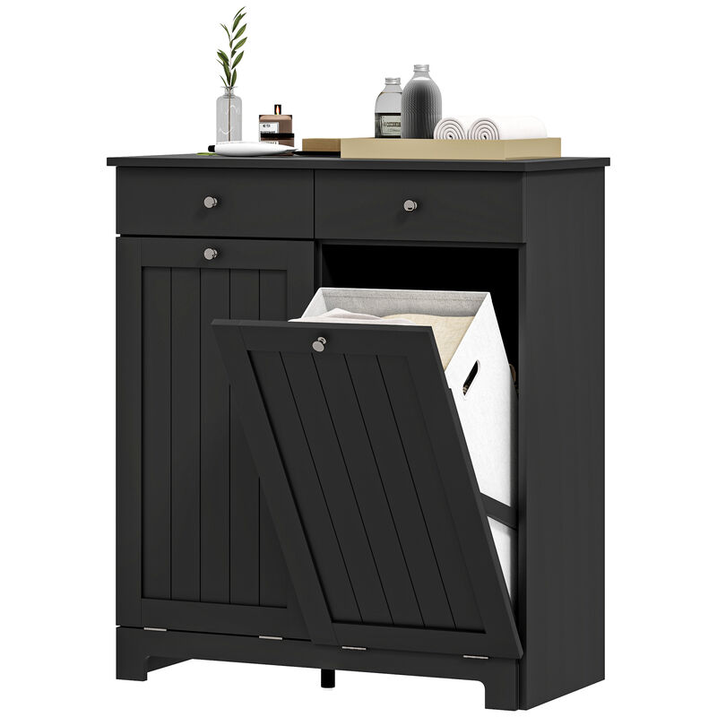 Hivvago Double Laundry Hamper Cabinet with 2 Drawers image number 0