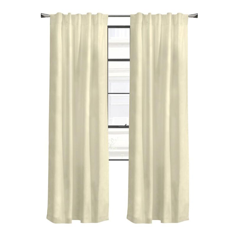 Thermalogic Weathermate Topsions Room Darkening Provides Daytime and Nighttime Privacy Curtain Panel Pair Each 40" x 84" Natural