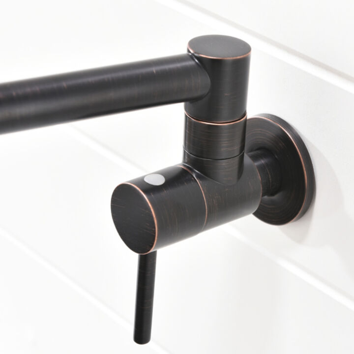 Brass Foldable Kitchen Faucet Rotatable Cold Water Tap for Sink