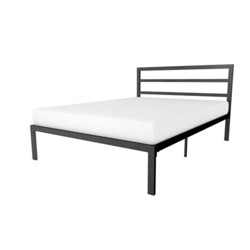 Metal Platform Bed Frame with Headboard Included for Durable Bedroom Support