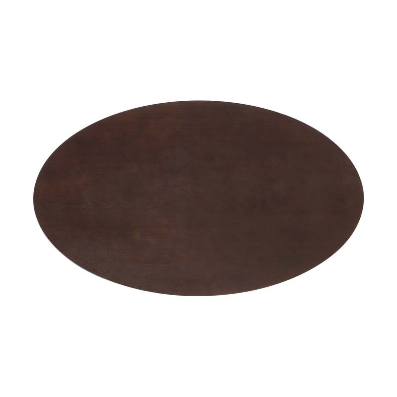 Modway - Lippa 60" Oval Wood Grain Dining Table Gold Cherry Walnut