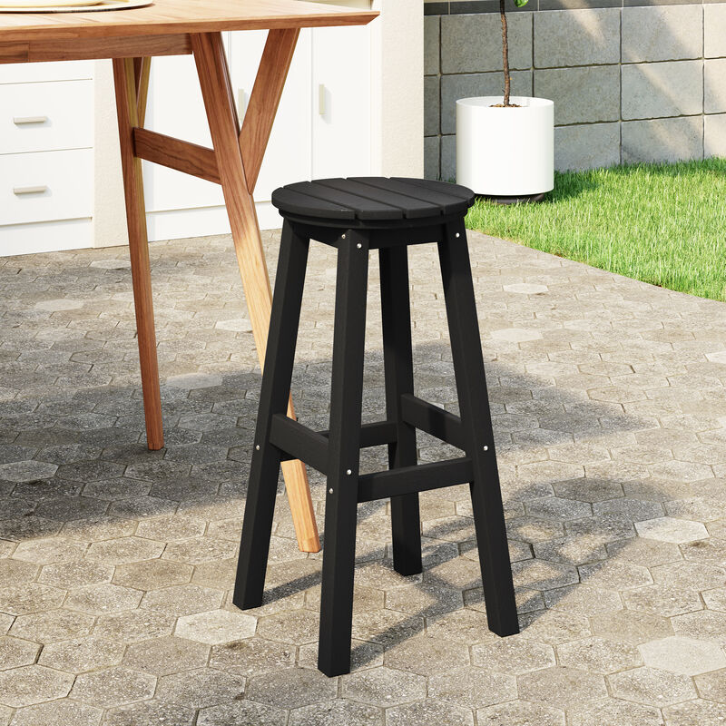 WestinTrends 29" HDPE Outdoor Patio Round Bar Stool
