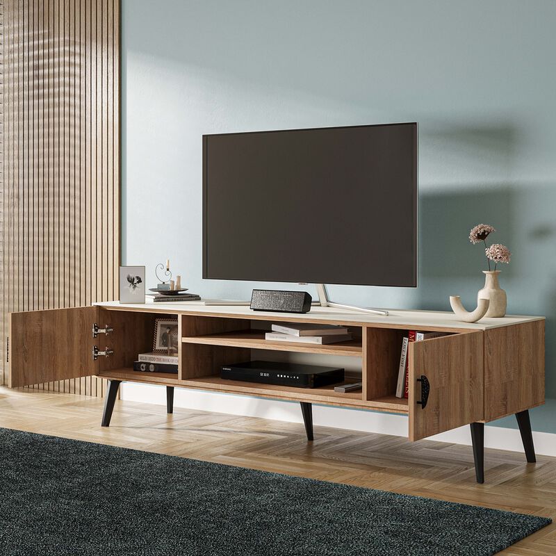 Haley Large TV Stand in Beige
