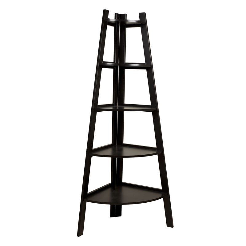 Five Tier Corner Ladder Display Bookshelf