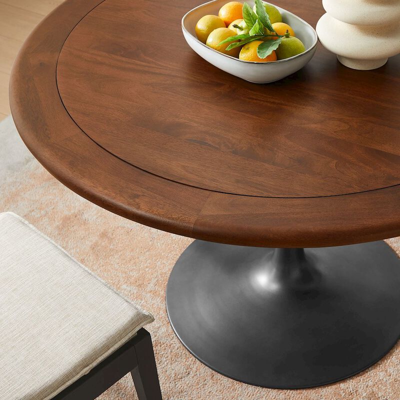 Lippa 48" Round Pedestal Solid Wood Dining Table image number 6