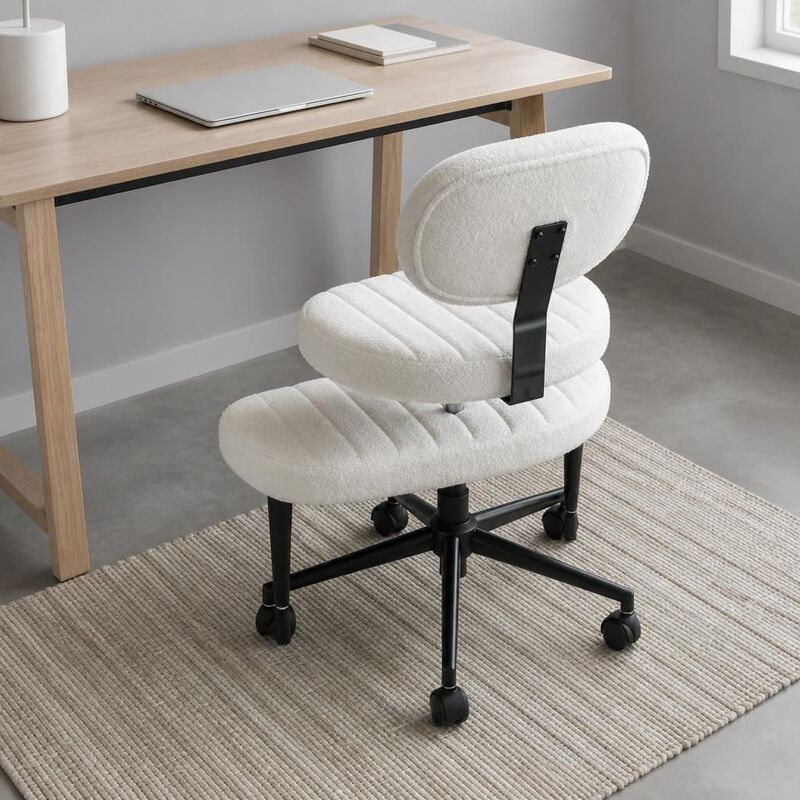 GOODSILO Ergonomic Multi-Position Cross Legged Office Chair, Swivel Rolling Meditation Fidget Chair with Back Support for Home Office image number 3