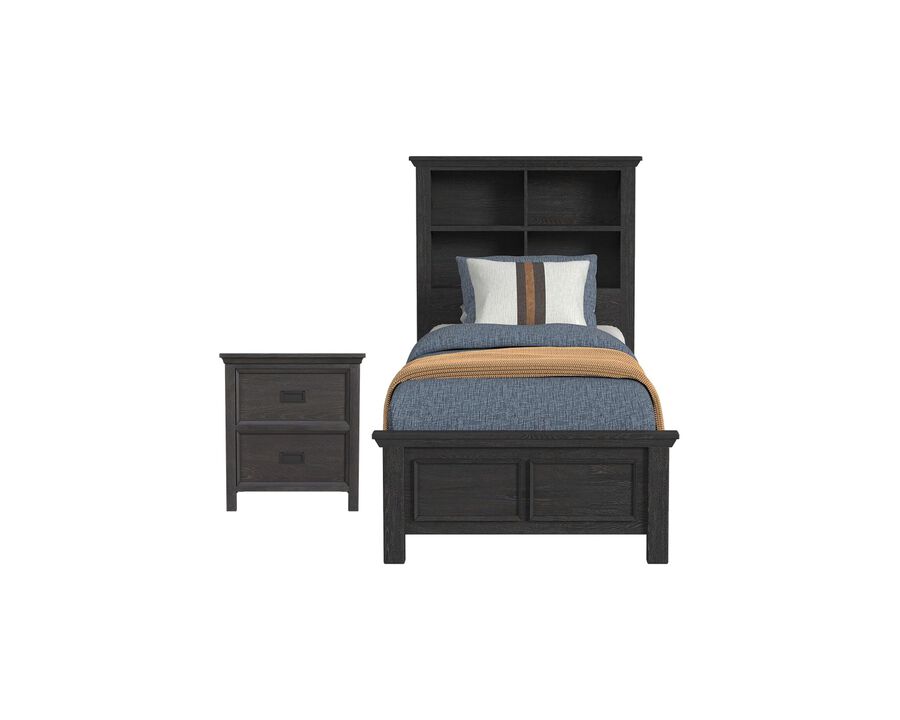 Hampton Charcoal Twin 2-Piece Set