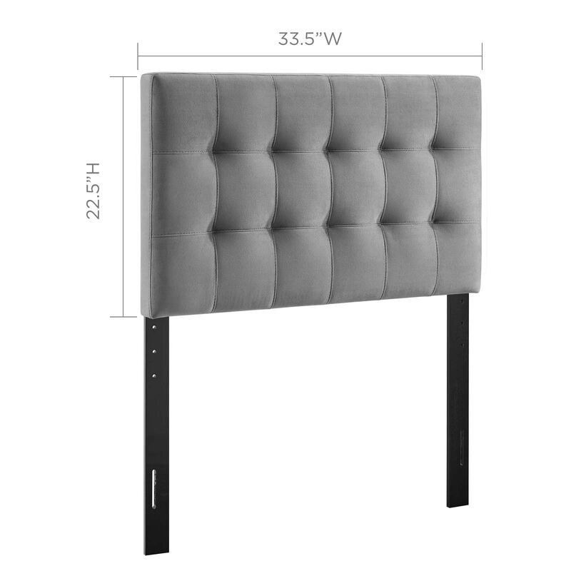 Modway - Lily Biscuit Tufted Twin Performance Velvet Headboard image number 2