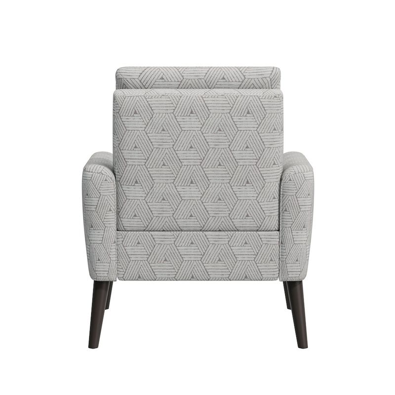 HL Home Furnishings Mid-Century Modern Armchair in Tan and Cream Honeycomb