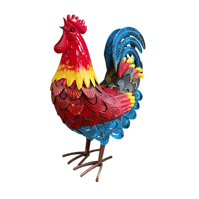 Rutgat Wrought-iron rooster garden statue image number 5