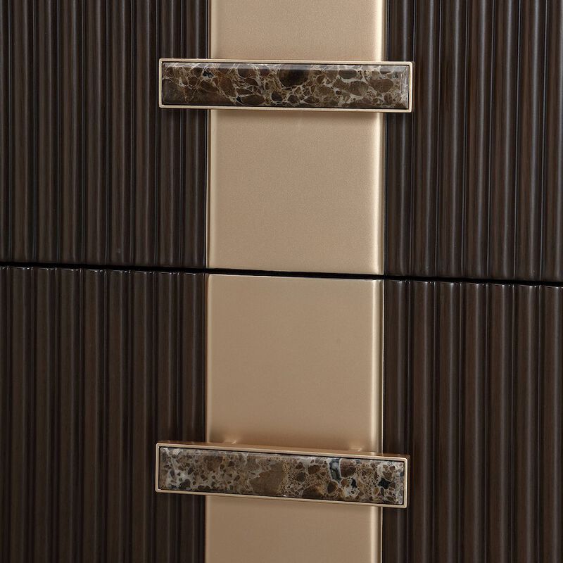 Michael Amini West Kensington Media Cabinet - Medium Espresso image number 4