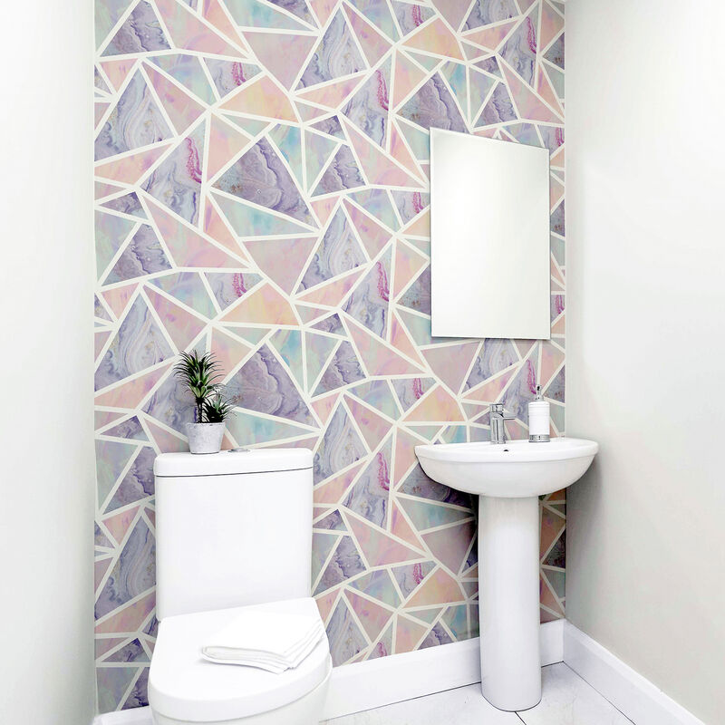 Lizzie Pastel Triangles Wallpaper image number 5