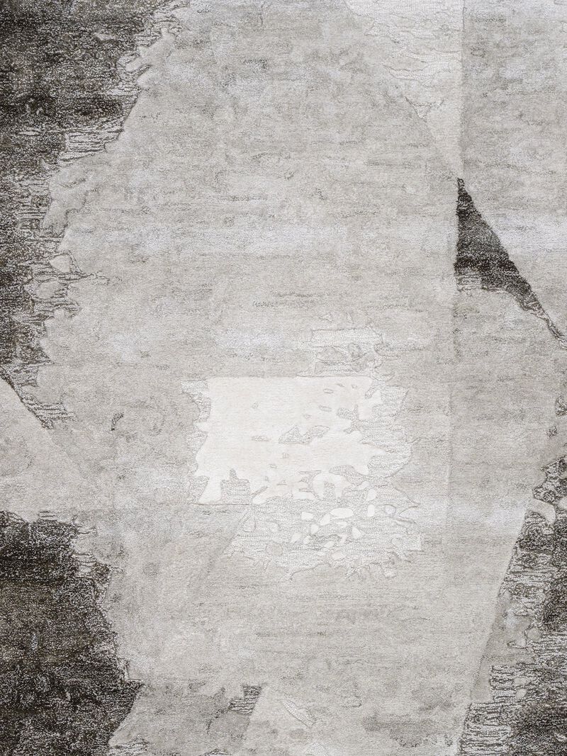 Pasargad Home Astrid Hand-Tufted Bsilk & Wool Brown Area Rug- 5' 1" X 7' 5" image number 2