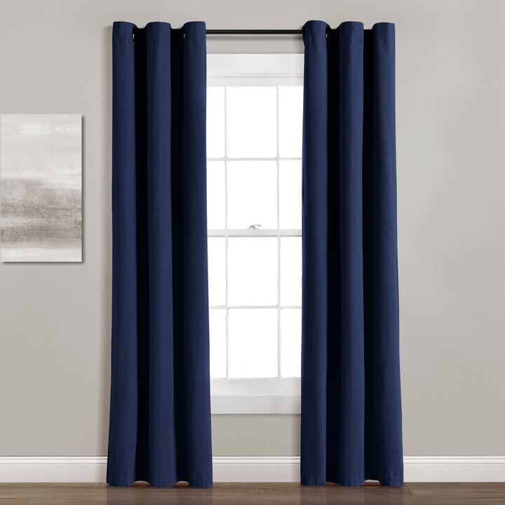 Lush Décor Insulated Grommet Blackout Linen Window Curtain Panel