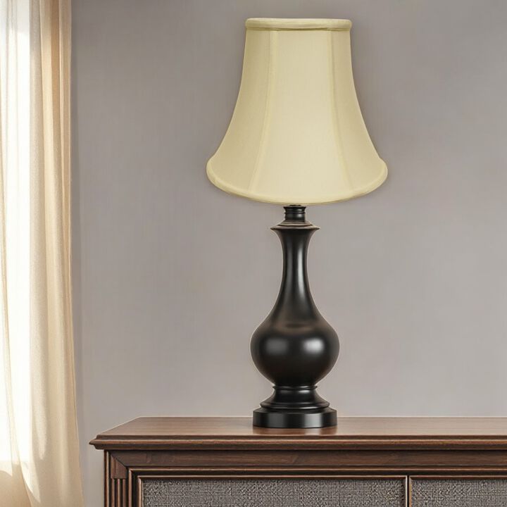 Hivvago 14" Ivory Premium Bell Monay Shantung Lampshade