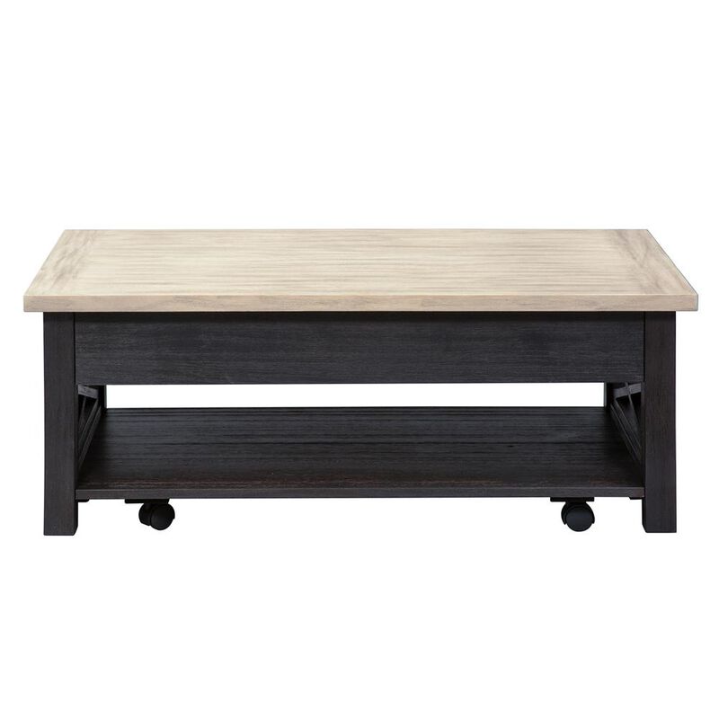 Liberty Furniture Heatherbrook Lift Top Cocktail Table in Charcoal image number 0