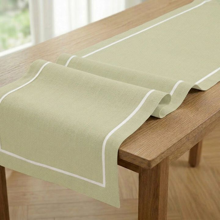 Linen Table Runner for Dining Table, Holiday and Everyday Table Decor - Kensington