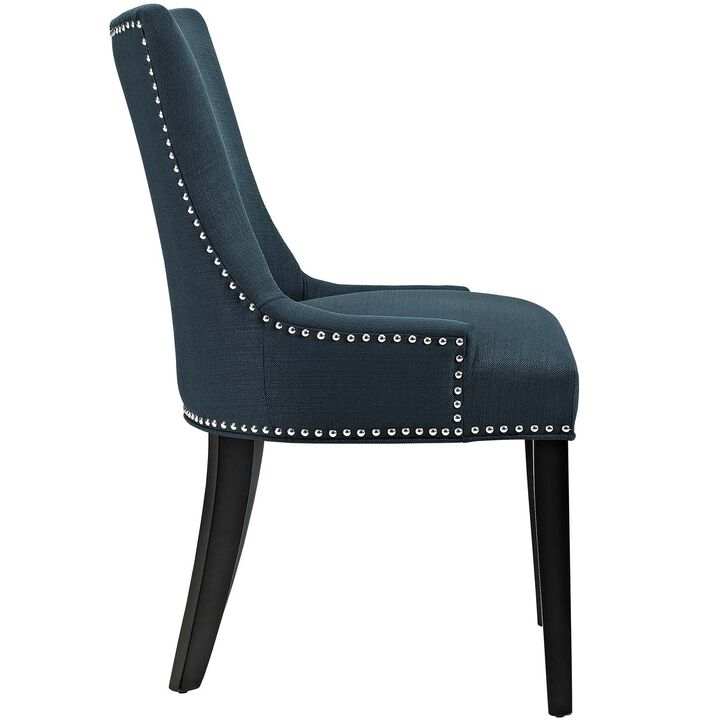 Modway Marquis Modern Upholstered Fabric Dining Chair with Nailhead Trim in Azure