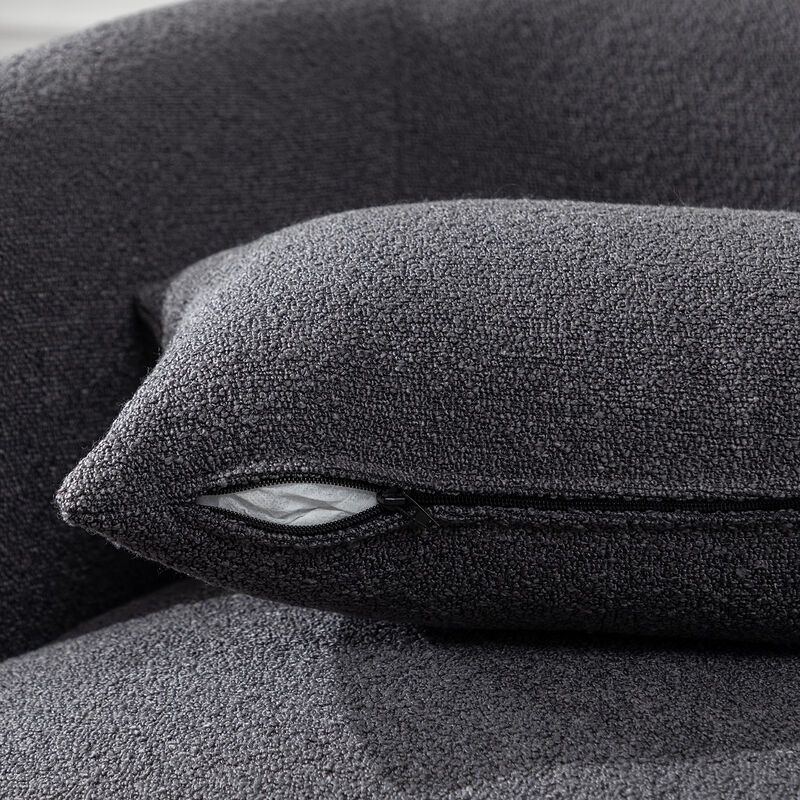 Ashlie Boucl&eacute; Swivel Barrel Chair