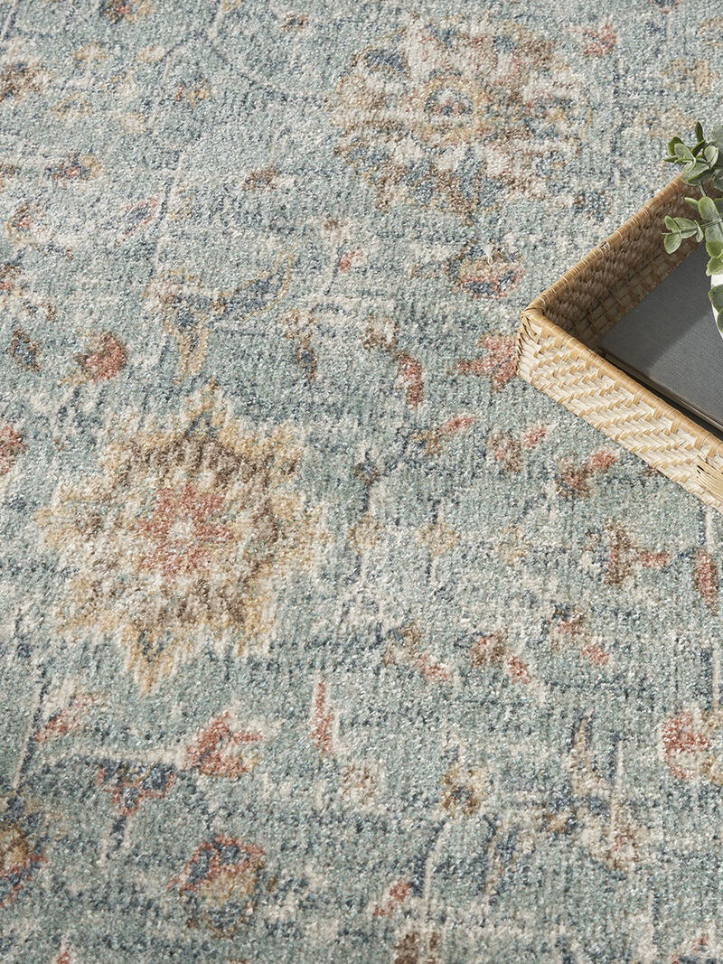 Washable Decor WSD14 Blue 9' x 12' Rug