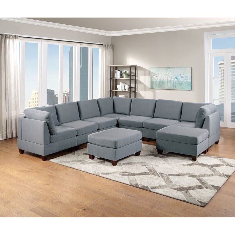 Streamdale Living Room Furniture Armless Chair Linen Like Fabric 1 Piece image number 8