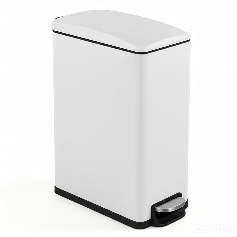 Innovaze 11.9 Gal./ 45 Liter  Slim Stainless-Steel-Made Matt White Step-on kitchen Trash Can image number 0
