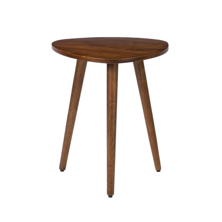 MH London Tri Pin Side Table I Handmade Natural Mango Wood, Naturally Moisture Resistant, Maintenance Free I 16"" x 16"" x 18""