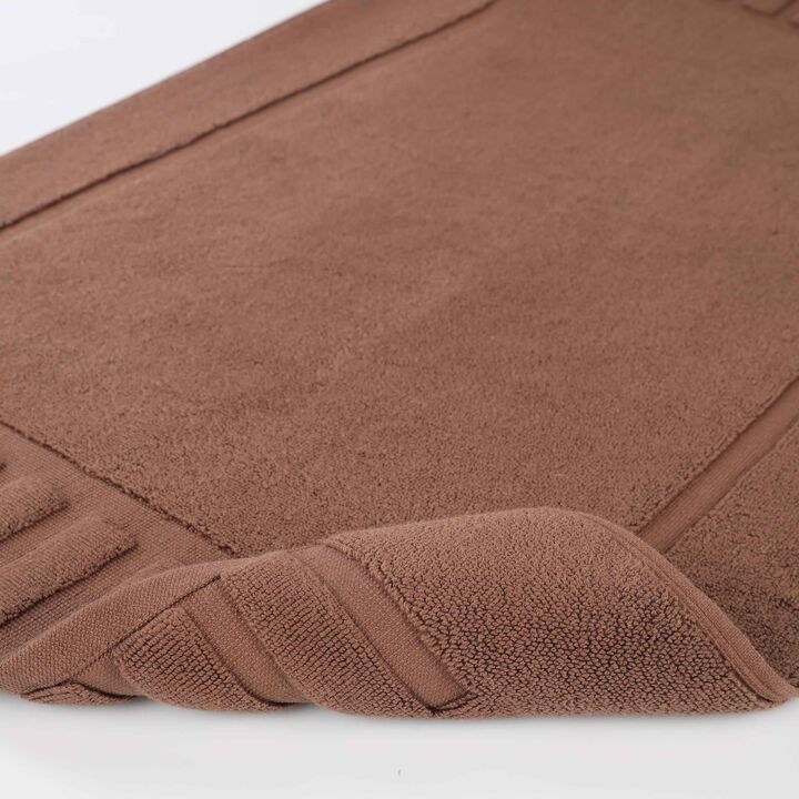 Modern Absorbent Cotton Bath Mat Set of 2 with Washable Fabric