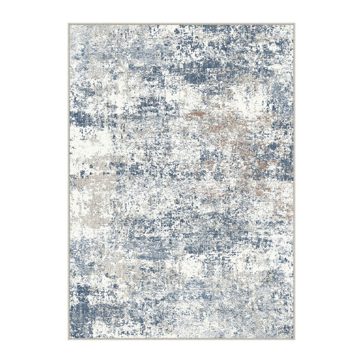 HomeRoots Abstract Washable Area Rug