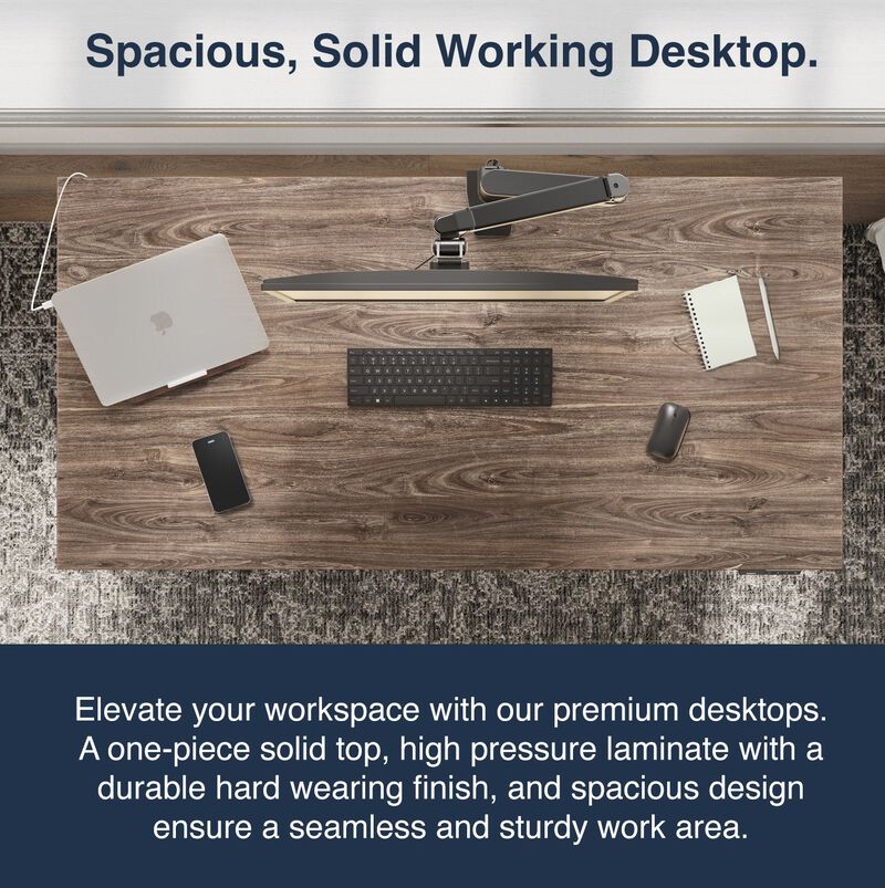 Desky Dual Laminate Sit Stand Desk image number 1