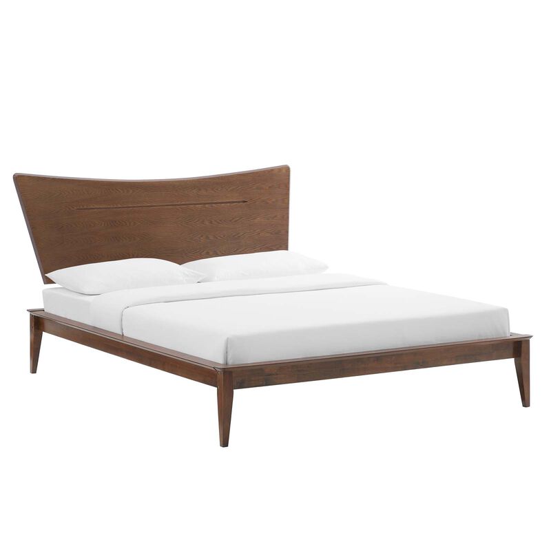 Modway - Astra Queen Wood Platform Bed Walnut image number 0