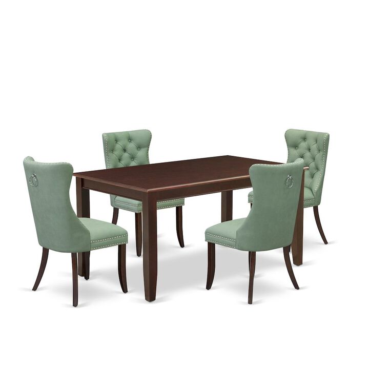 5 Piece Modern Dining Table Set Consists of a Rectangle Kitchen Table