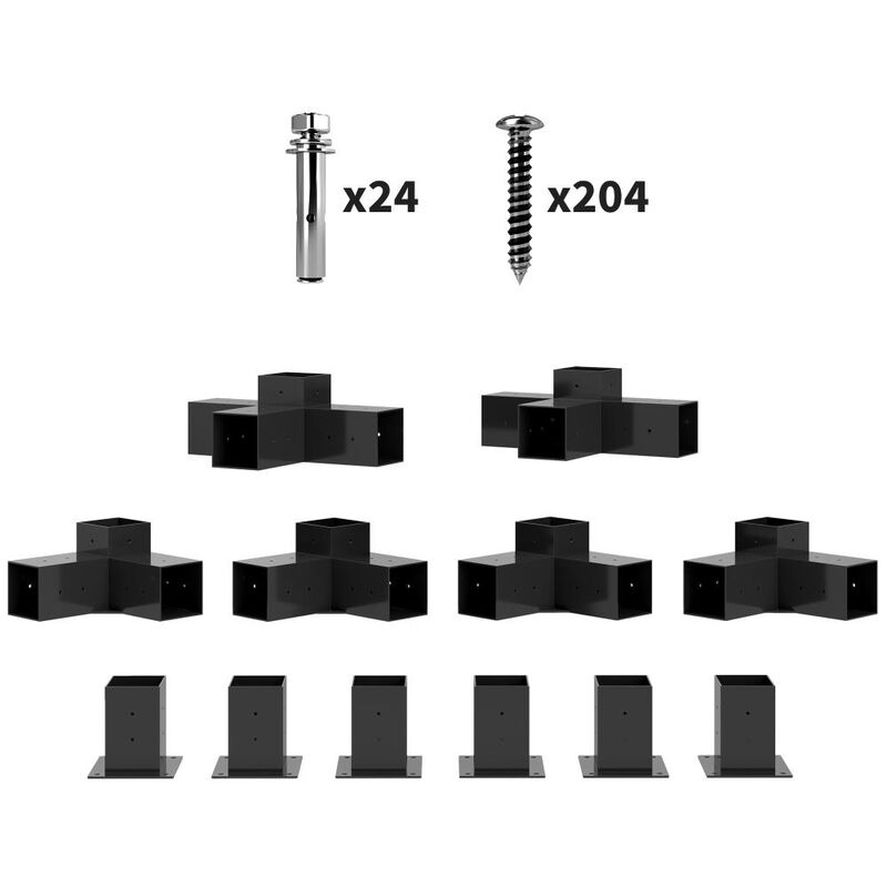Hivvago 12-Piece Corner Brackets for Pergola image number 0