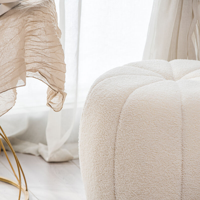 Living Room Pouf with Stripes