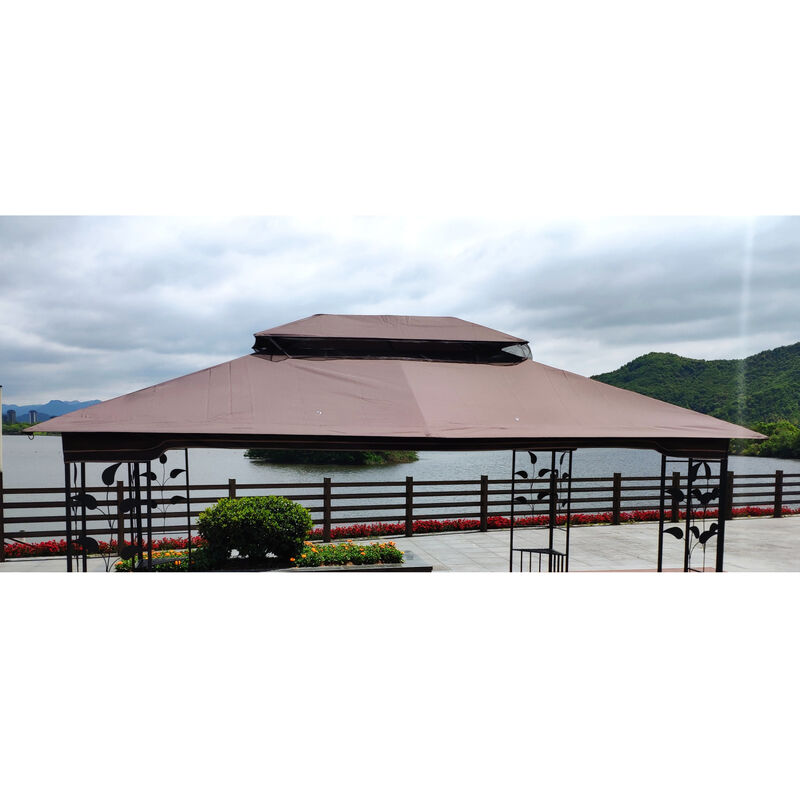 Streamdale 13 X 10FT Patio Double Roof Gazebo Replacement Canopy Top Fabric image number 9