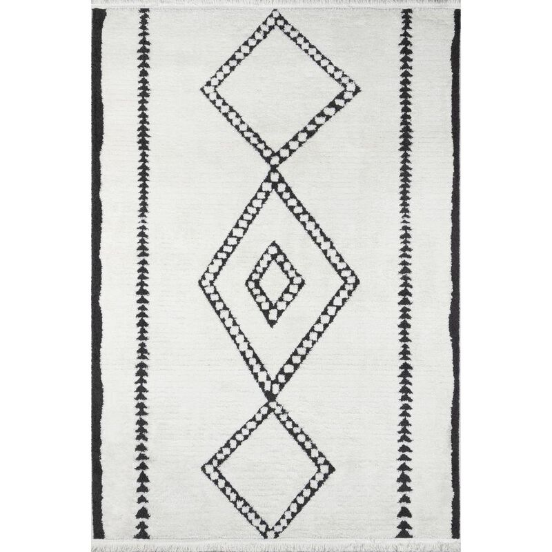 Momeni Contemporary Rectangle Area Rug, Ivory, 2' X 3'