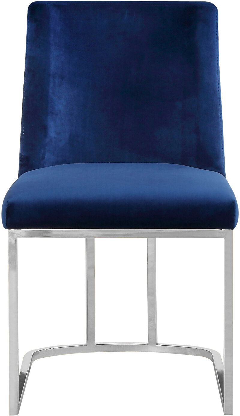 Meridian Furniture Heidi Navy Velvet Dining Chair, Set of 2