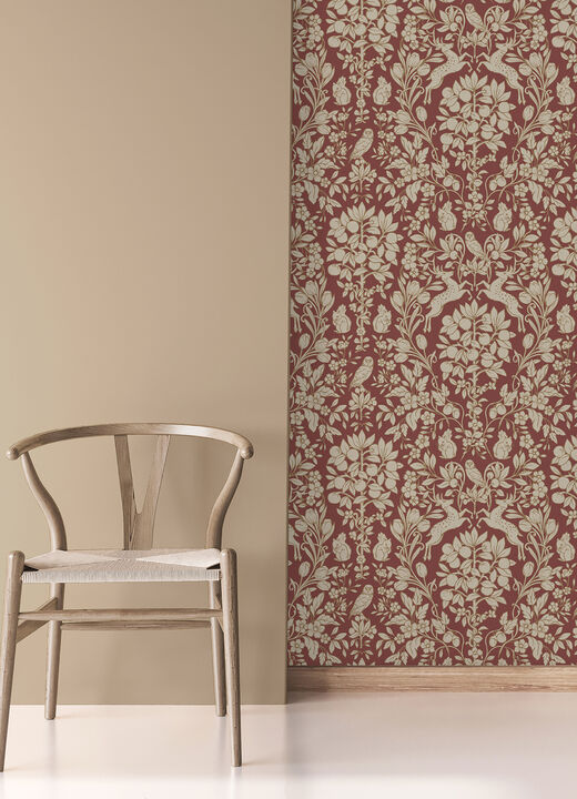 Richmond Maroon Floral Wallpaper