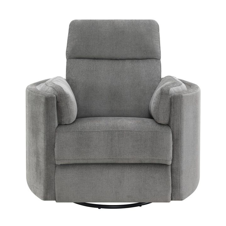 Acme Furniture Sagen Wooden Glider Recliner with Swivel in Charcoal