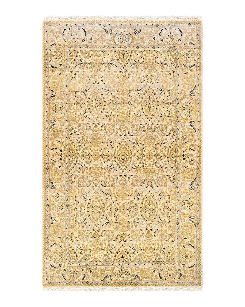 Mogul, One-of-a-Kind Hand-Knotted Area Rug  - Ivory, 4' 2" x 6' 10" image number 1