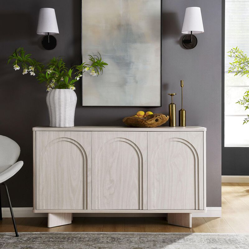 Flux Arched Door Sideboard in White Wash image number 4
