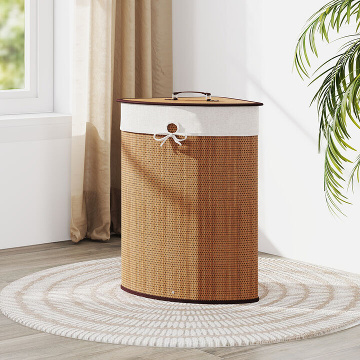 Corner Wicker Hamper Laundry Basket