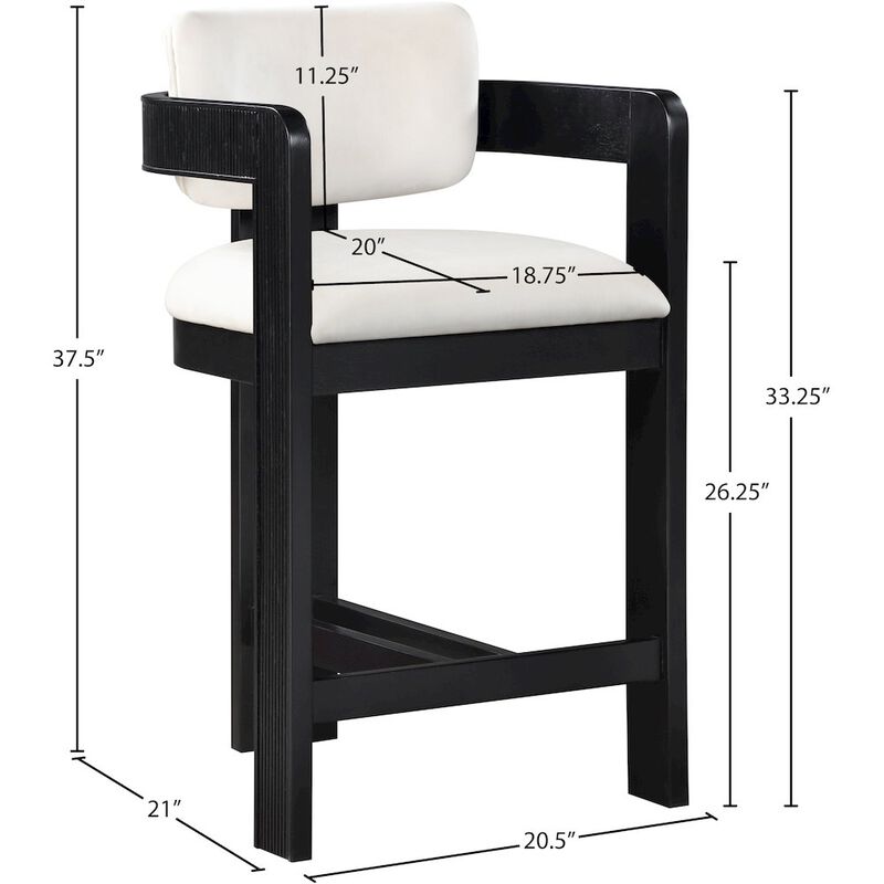 Meridian Furniture Sacha Velvet Stool