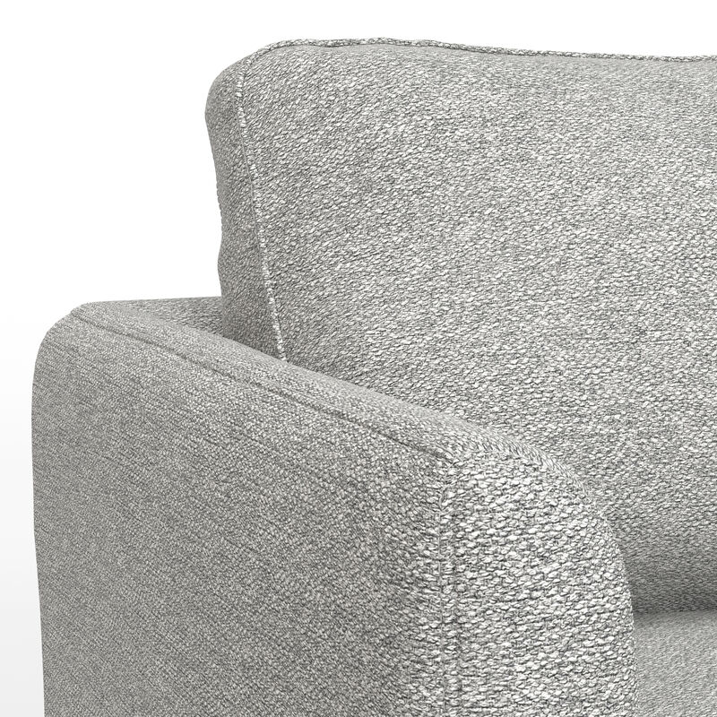 Livingston 90 inch Wide Mid-Century Modern Sofa in Mist Grey Woven-Blend Fabric