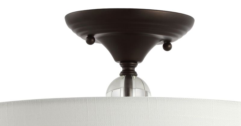 Marc Metal/Crystal LED Semi Flush Mount