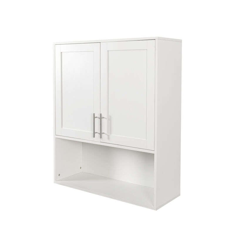 ELEMENT ACE Two Door Wall Mount Bathroom Mirror Cabinet with Adjustable Shelves and Facial Tissue Storage Organization image number 9