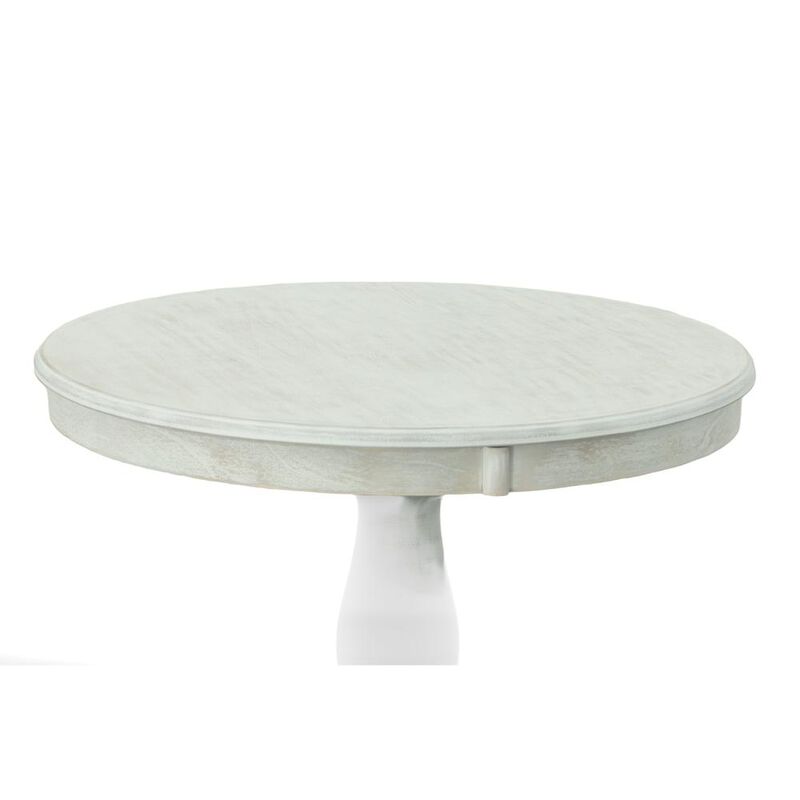 Carolina Living Fairview 30 Round Pedestal Dining Table - Whitewash